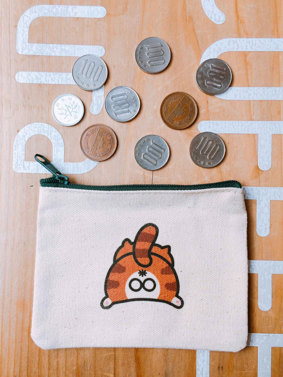 虎斑貓屁屁の日常 帆布零錢包 手工印製 Coin bag 第7張的照片