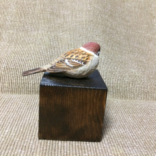 スズメ・バードカービング【ミニチュア】 彫刻 ありむら工房 通販