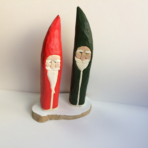 木彫りのサンタクロース その他置物 ありむら工房 通販 12879632