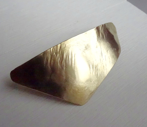 真鍮　ランダム四角形のバレッタ 3枚目の画像