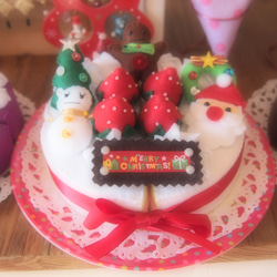 ☆フエルトままごと☆　♡クリスマスケーキ♡ 3枚目の画像