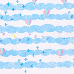 nunocoto fabric：sora（空）／ブルー 1枚目の画像