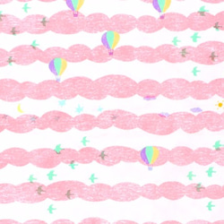 nunocoto fabric：sora（空）／ピンク 1枚目の画像