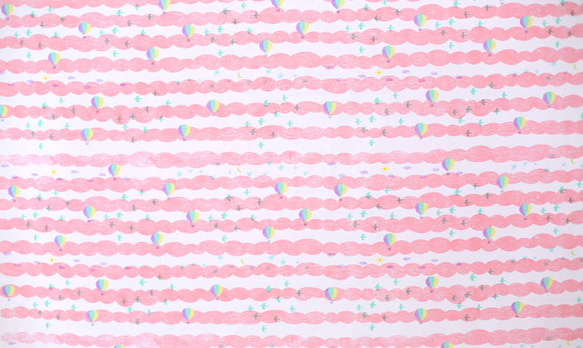 nunocoto fabric：sora（空）／ピンク 4枚目の画像