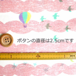 nunocoto fabric：sora（空）／ピンク 3枚目の画像
