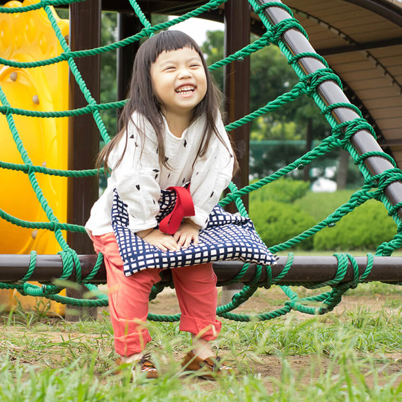 １mで作れる入園入学グッズ４点 手作りキット：madomado／ネイビー 3枚目の画像