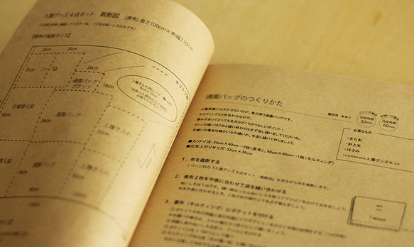 １mで作れる入園入学グッズ４点 手作りキット：madomado／ネイビー 8枚目の画像