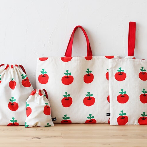 1mで作れる入園入学グッズ4点 手作りキット：ringonomori／レッド