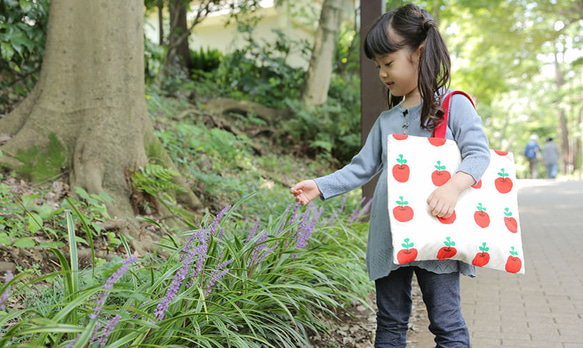 １mで作れる入園入学グッズ４点 手作りキット：ringonomori／レッド 5枚目の画像