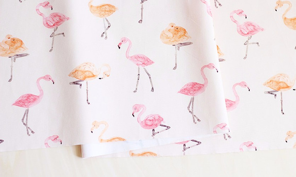 nunocoto fabric：flamingo（ピンク） 1枚目の画像