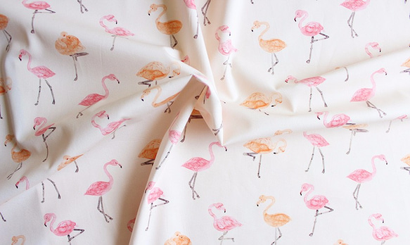 nunocoto fabric：flamingo（ピンク） 3枚目の画像