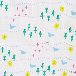 nunocoto fabric：osanpo（ホワイト） 1枚目の画像