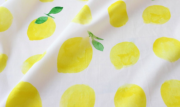 nunocoto fabric：limone 2枚目の画像