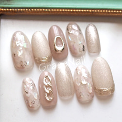 サイズオーダー】くすみニュアンスネイル ネイルチップ（つけ爪