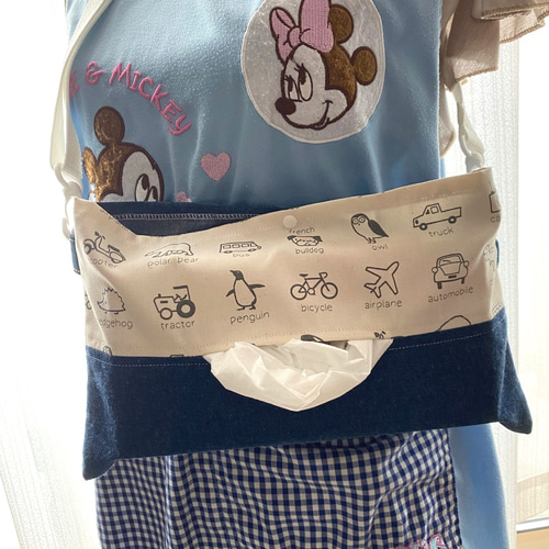ショルダーティッシュケース 肩かけ 保育士 お散歩 ストラップ付き調節 ...