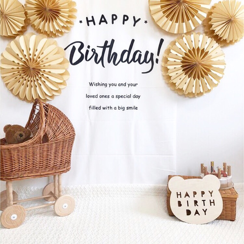 ペーパーファン 100日祝い ハーフバースデー 誕生日 一歳 結婚式  