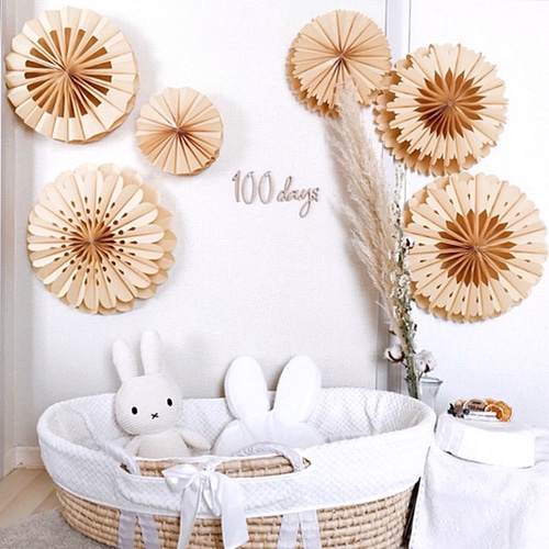 なかよし様✶⋆確認専用ページ ハーフバースデーガーランド ペーパーファン ガーランド ハーフバースデー 100days 100日祝い 月齢