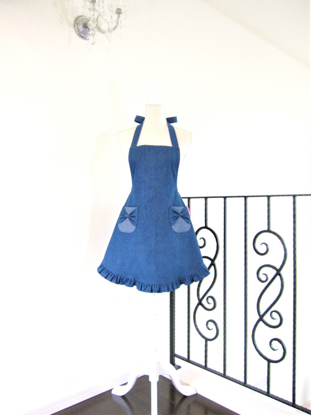 【再販です！】インディゴ・ブルーの初恋♥FriFri エプロン（小学校高学年〜大人用）