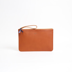 送料無料】 姫路レザー クラッチバッグ キャメル 在庫あり！値下げしま