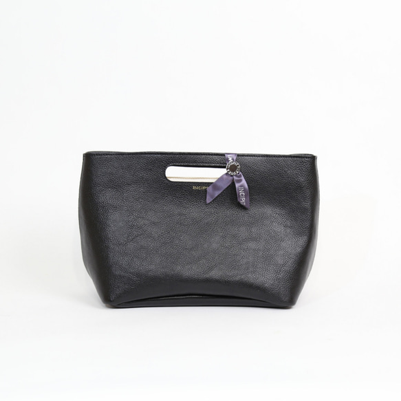 INCIPIT　姫路レザー　くり手ミニトート　ブラック【送料無料】 インキピット