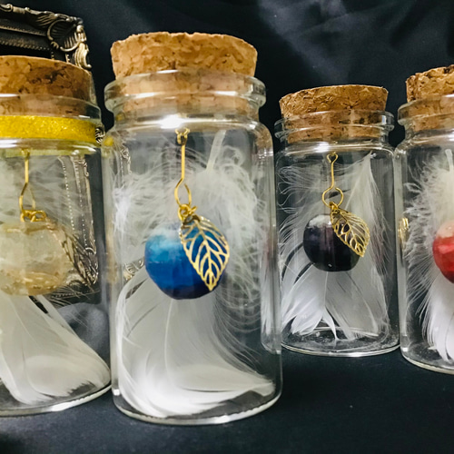 新作】天空のりんご⭐︎羽根ガラス⭐︎青りんご プレゼントにも