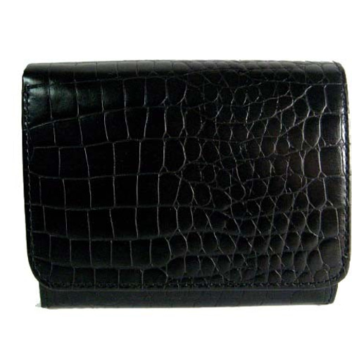 新品クロコダイル黒L型ファスナー折財布極美品◇AMERI ◇LADY 新品クロコダイル黒L型ファスナー折財布極美品◇AMERI ◇LADY