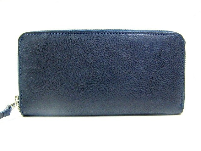 長財布　ラウンドファスナー　アリゾナ ネイビー
