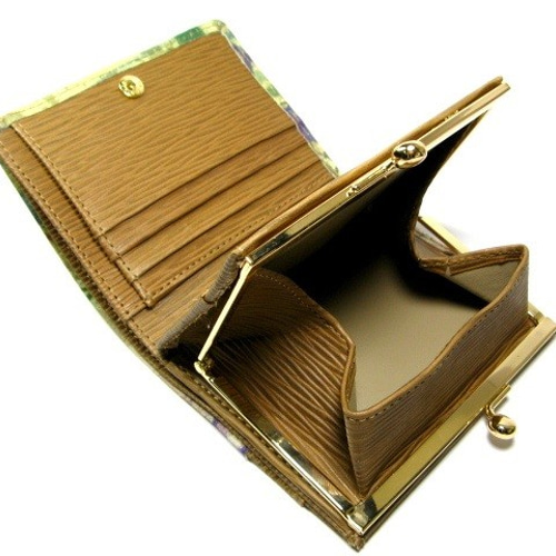 睡蓮花 口金二つ折り財布 江戸美袋 二つ折り財布 edominagi-tanakako  