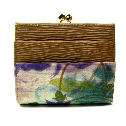 睡蓮花 口金二つ折り財布 江戸美袋 二つ折り財布 edominagi-tanakako  