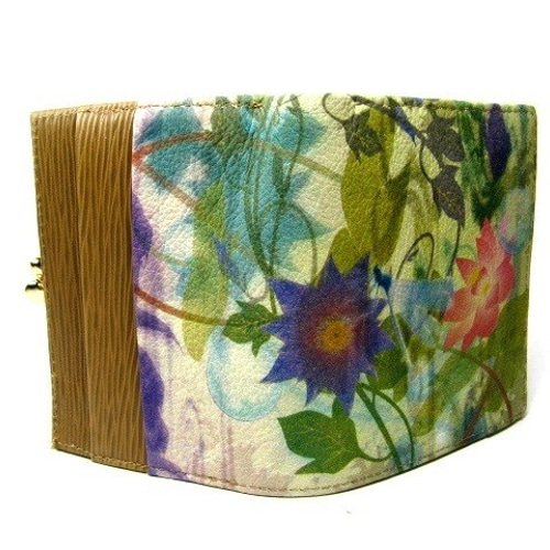 睡蓮花 口金二つ折り財布 江戸美袋 二つ折り財布 edominagi-tanakako  