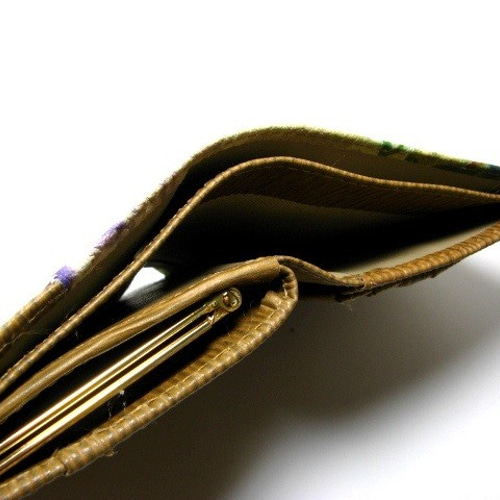 睡蓮花 口金二つ折り財布 江戸美袋 二つ折り財布 edominagi-tanakako  