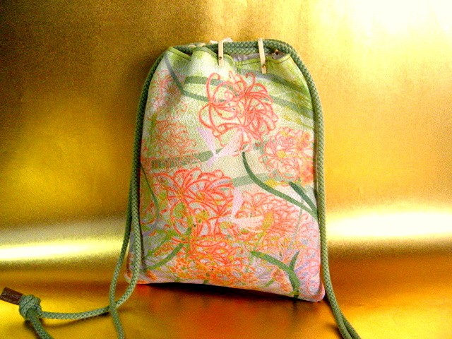 彼岸花　キンチャク袋（巾着袋）