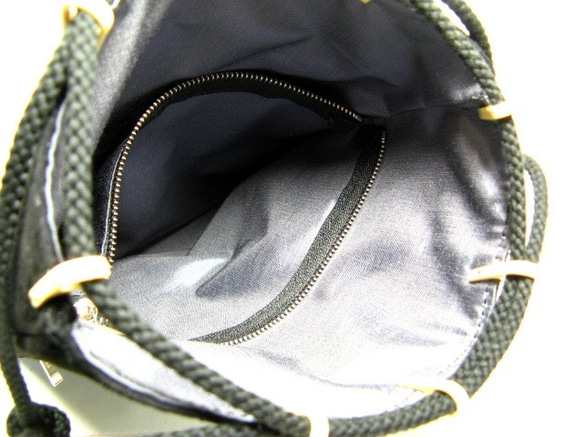 牛絨面革Kinchak袋（抽繩袋） 第4張的照片