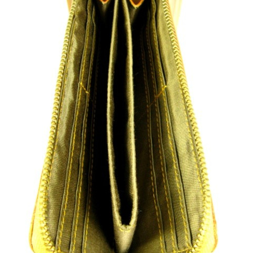 トスカーナ革 L字ファスナー長財布 （イタリア産牛革）キャメル 長財布  