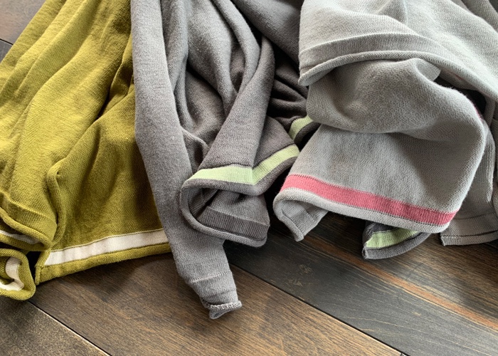 feather cotton®︎大判ストール / ミディアムグレー