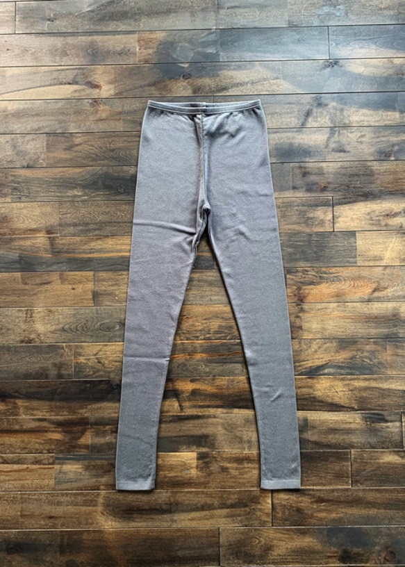 feather cotton®︎10分丈レギンス / ミディアムグレー 2枚目の画像