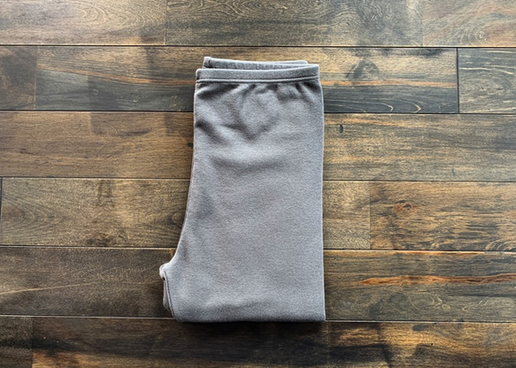 feather cotton®︎10分丈レギンス / ミディアムグレー 3枚目の画像