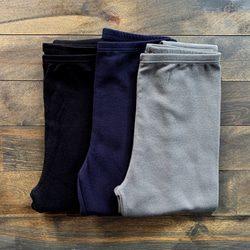 feather cotton®︎10分丈レギンス / ミディアムグレー 5枚目の画像