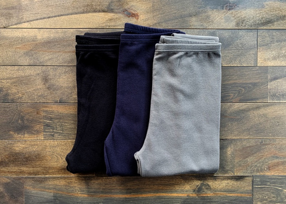 feather cotton®︎10分丈レギンス / ミディアムグレー 5枚目の画像