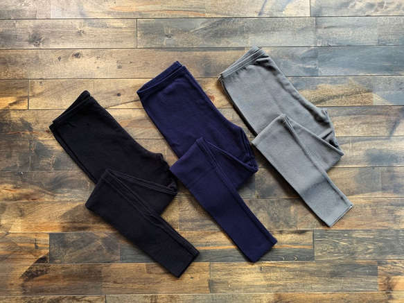 feather cotton®︎10分丈レギンス / ミディアムグレー 6枚目の画像