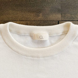 feather cotton®︎クルーネックknit tops / オフホワイト 4枚目の画像