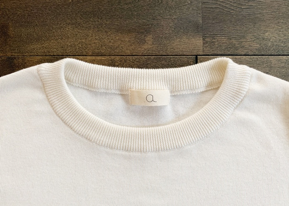 feather cotton®︎クルーネックknit tops / オフホワイト 4枚目の画像