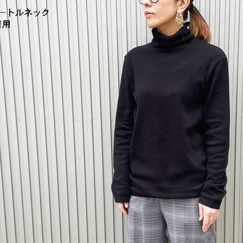 メンズタートルネック knit tops / ミディアムグレー / Mサイズ