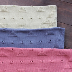 手仕事から生まれたfeather cotton®のブランケット / weekend02 dull blue 6枚目の画像