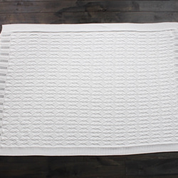 feather cotton®のブランケット / weekend 03 white Lサイズ 2枚目の画像