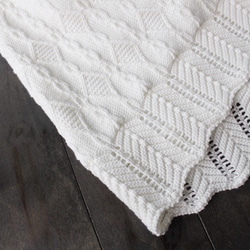 feather cotton®のブランケット / weekend 03 white Lサイズ 4枚目の画像