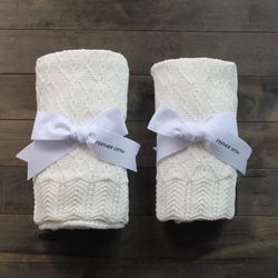 feather cotton®のブランケット / weekend 03 white Lサイズ 6枚目の画像