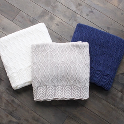 feather cotton®のブランケット / weekend 03 white Lサイズ 7枚目の画像