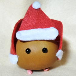 クリスマスプレゼント あなたをいやすかわいい　ミニひょうたんのサンタ 3枚目の画像