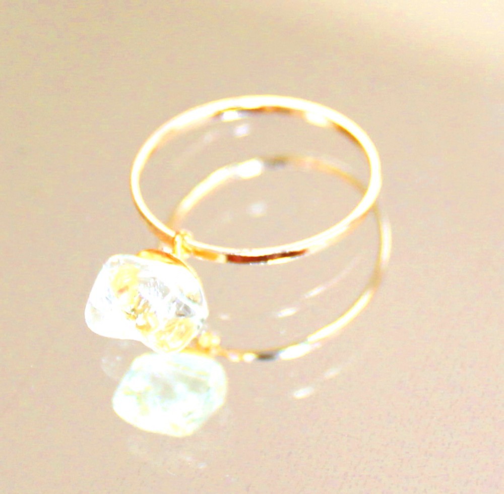 k18- koori sekai - Aquamarine Ring